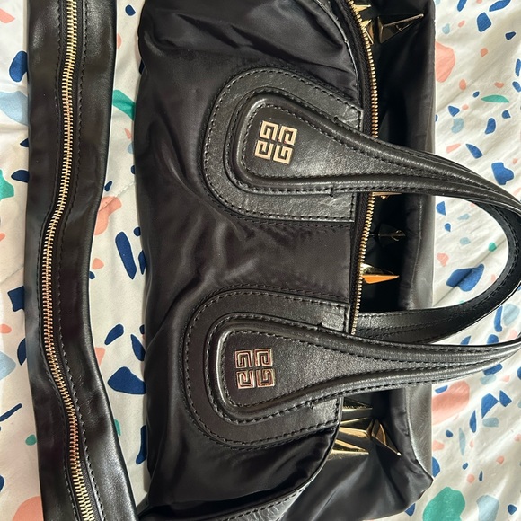 Givenchy Nightingale Studded Nylon and Leather Medium Bag - Picture 2 of 11